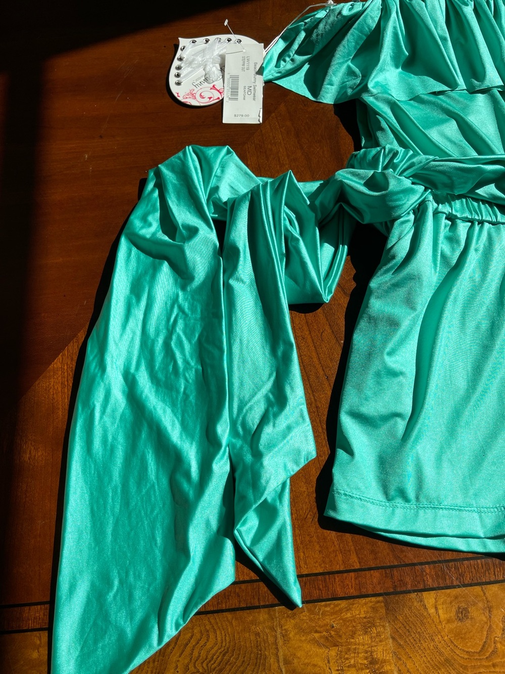 NWT beach bunny aqua color coverup size M romper - Picture 8 of 9